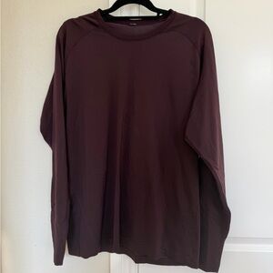 Men's Lululemon Maroon Long Sleeve Shirt